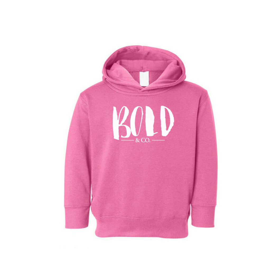 Bold Classics Kid Hoodie- Rose